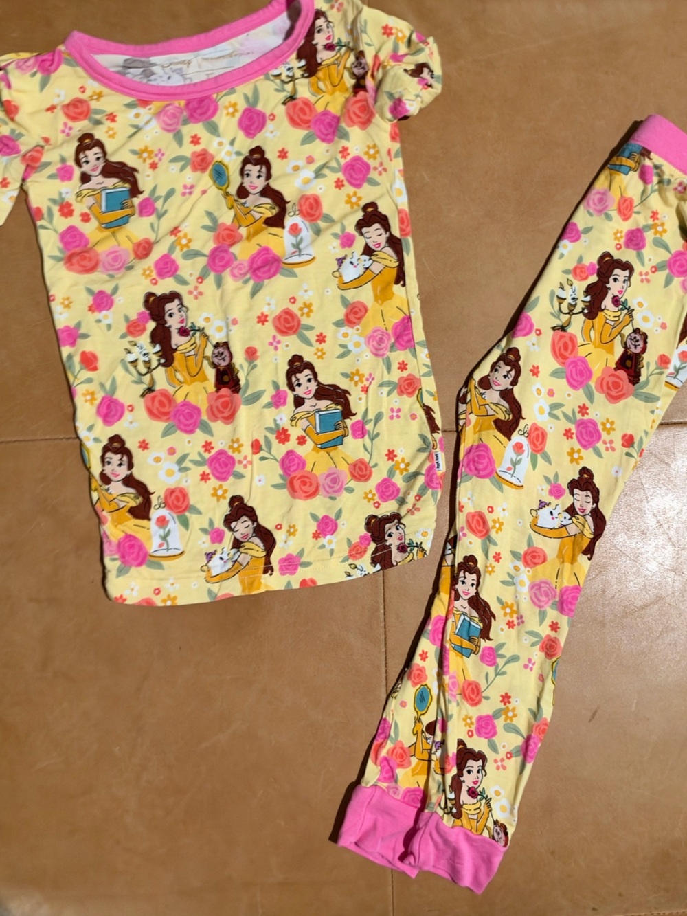 Little Sleepies Viscose Bamboo Disney Princess Belle Pajamas 3T